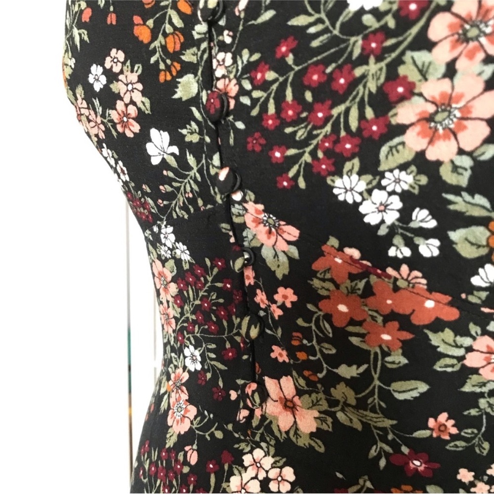 Abercrombie & Fitch Black Floral Midi Dress - Picture 4 of 6